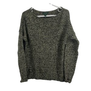 LRL Lauren Ralph Lauren Black & Yellow Cotton Sweater